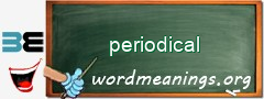 WordMeaning blackboard for periodical